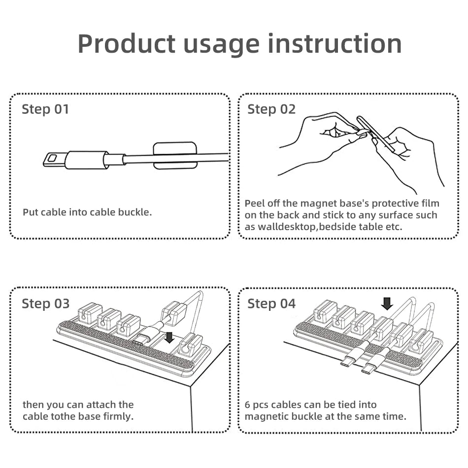 Magnetic Cable Management Clips