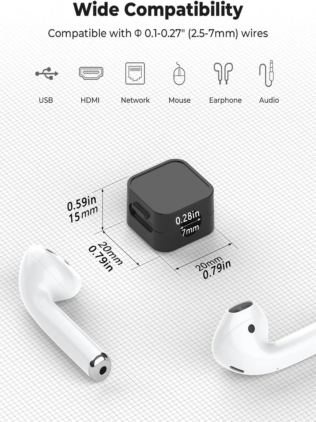 Cable Clips Adjustable Cord Holder