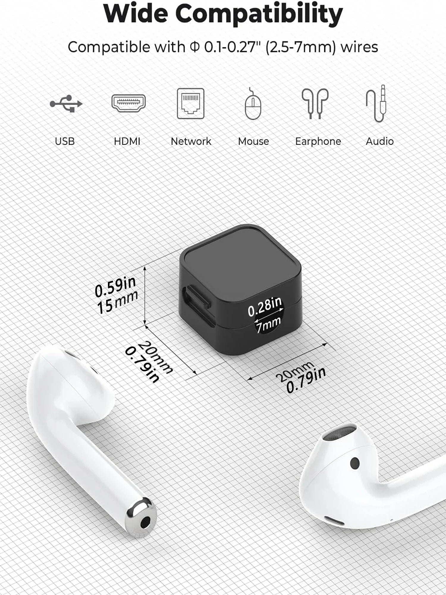 Cable Clips Adjustable Cord Holder